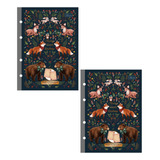 Kit 2 Bloco Fichário Colegial Loveland Decorado Tilibra