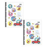 Kit 2 Bloco Fichário Colegial Snoopy Decorado Tilibra