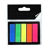 Kit 2 Blocos 1000 Folhas Marcador De Página Memonotes 5 Cores 100 Folhas Cada Cor Adesivas