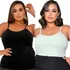 Kit 2 Blusa Alça Regata Plus Size Tamanho Grande Oferta