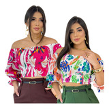 Kit 2 Blusa Cropped