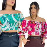 Kit 2 Blusa Cropped