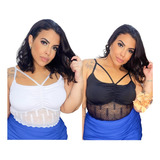 Kit 2 Blusa Cropped