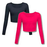 Kit 2 Blusa Cropped