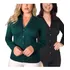 Kit 2 Blusa De Frio Casaco Cardigan Tricot Gola V Suéter