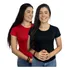Kit 2 Blusa Feminina Basica Malha Fresca Camiseta Babylook