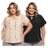 Kit 2 Blusas Alfaiataria