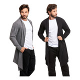 Kit 2 Blusas De Frio Cardigan Masculino Sobretudo Swag Premi