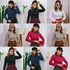 Kit 2 Blusas Femininas Canelado Gola Alta Manga Longa Básica