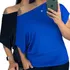 Kit 2 Blusas Manga Curta Ampla Básica Veste Leg Gola Canoa