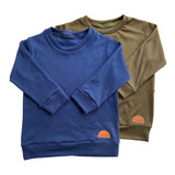 Kit 2 Blusas Suéter De Ribana Infantil Menino menina