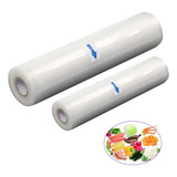 Kit 2 Bobinas Saco A Vacuo Plastico 20cm 5m Ranhuras Gofrada