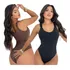 Kit 2 Body Feminino Maio Modelador Decote Redondo Forrado