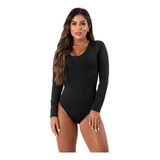 Kit 2 Body Feminino Manga Longa Costa Tapada 4 Estações