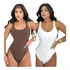 Kit 2 Body Regata Alça Franzida Elástico Suplex Feminino