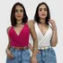 Kit 2 Body Regatinha Suplex Decote V Transpassado Promoção