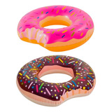 Kit 2 Boia Inflável Donuts Gigante 120cm Até 100kg Piscina