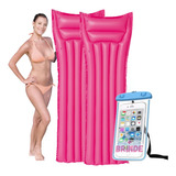 Kit 2 Boias Colchões Bronzeador Inflável Piscina Gigante