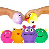 Kit 2 Bolas De Apertar Squish Fidget Neon Bola Antistres