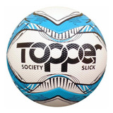 Kit 2 Bolas Futebol Society Topper Slick Cor Azul