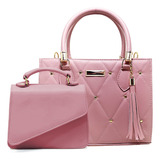 Kit 2 Bolsa Feminina Tranversal Pequena De Mão Bolsa Grande