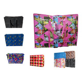 Kit 2 Bolsa Sacola Grande De Viagem C Zíper Estampa Sortida