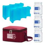 Kit 2 Bolsa Térmica 3 Potes Para Leite Materno De 200ml