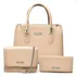 Kit 2 Bolsas - Bolsa Lorena + Bolsa Clutch E Angik Carteira Cor Marrom-claro