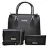 Kit 2 Bolsas - Bolsa Lorena + Bolsa Clutch E Angik Carteira Cor Preto