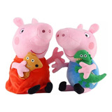 Kit 2 Boneco Pelúcia Peppa Pig