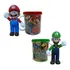  Kit 2 Bonecos - Super Mario E Luigi + Caneca Personalizada