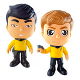 Kit 2 Bonecos Star Trek Capitão Kirk E Sulu Jornada Estrelas