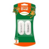 Kit 2 Borracha Macia Oval Branca Escolar Leo leo