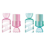 Kit 2 Borrachas C Capa Balinha Holic Fofurices Tris