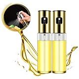 Kit 2 Borrifador Vidro Frascos Spray Dispenser Pulverizador Porta Azeite Óleo Vinagre Temperos Galheteiro Dourado 100ml