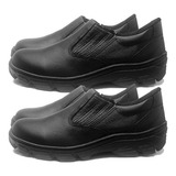 Kit 2 Bota Cano Baixo De Trabalho Com C a Confortável Couro
