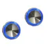 Kit 2 Botão  Côncavo Espelhado Led Azul 4 Vias Neo 24v Otis
