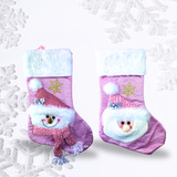 Kit 2 Botas Natal Meias Natalina Enfeite Decoração Porta