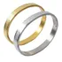 Kit 2 Bracelete Pulseiras Aço 316l Pai Nosso Dourado Pratead Comprimento 55   Diâmetro 64 Cm