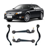 Kit 2 Braço Curvo E 2 Reto 12mm Dianteiro Ford Fusion 06 12