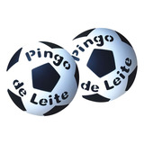 Kit 2 Brinquedo Bola Futebol Vinil Infantil Dia Das Crianças Cor Preta branca