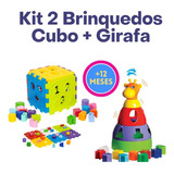 Kit 2 Brinquedo Educativo Didático Encaixe