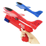 Kit 2 Brinquedo Pistola Lança Avião Planador Catapulta Led