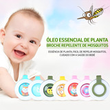 Kit 2 Broches Repelente Botão Para Bebês Infantil E Adulto