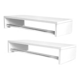 Kit 2 Cabideiros Parede Arara Artmovelar Porta Roupas Quarto Multibranc Cor Branco