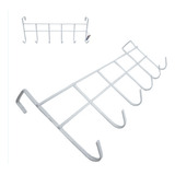 Kit 2 Cabides Suportes De Porta Com 6 Ganchos Cada