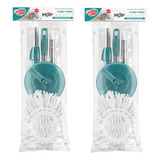 Kit 2 Cabo Extensor Balde Mop Esfregão 12l Mais Refil Brinde