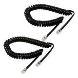 Kit 2 Cabo Rj11 Cordão Telefone Rj11 Espiral 2 Mts
