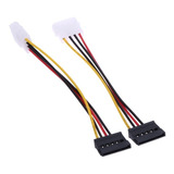 Kit 2 Cabos Adaptador De Molex Para Sata P Fonte De Energia