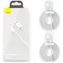 Kit 2 Cabos Compátivel iPhone Usb X Lightning Baseus Simple Wisdom 150cm 2.4a Cor Branco